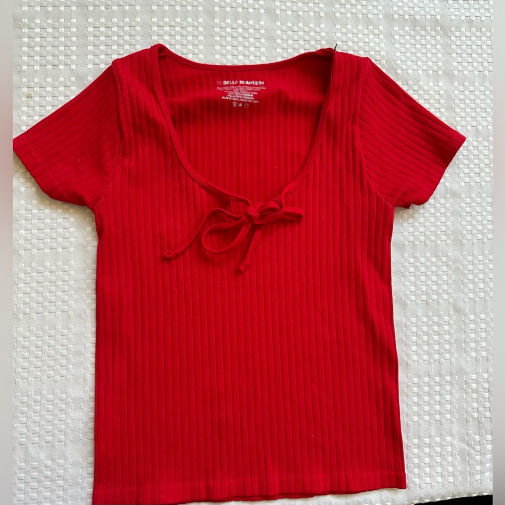 Red tight shirt